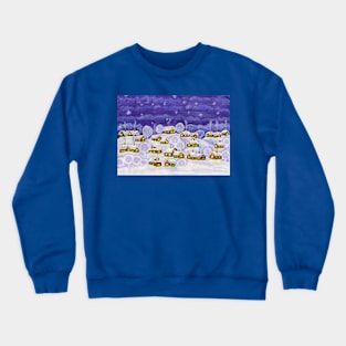 Winter village at night Crewneck Sweatshirt